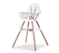 Childhome - Chaise haute évolutive Evolu 2 avec arceau - Naturel/Blanc