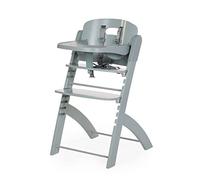 CHILDHOME, Chaise Haute Bebe Evolutive : De 0 mois à 85KG, Tablette Incluse, Bois de Hêtre, Arceau, Sécuritaire Harnais 5 points, Vis Invisibles, Evosit, Menthe