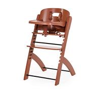 CHILDHOME, Chaise Haute Bebe Evolutive : De 0 mois à 85KG, Tablette Incluse, Bois de Hêtre, Arceau, Sécuritaire Harnais 5 points, Vis Invisibles, Evosit, Terracota
