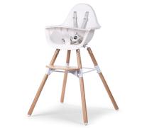 Childhome - Chaise haute évolutive Evolu 2 avec arceau - Naturel/Blanc