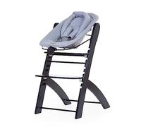 CHILDHOME, Transat de Naissance Compatible Chaise Haute Bebe Childhome Evosit, Dès la Naissance, Jusqu'à 6 Mois, Plusieurs Inclinaisons, Harnais 5 Points, Jersey 100% Coton Oekotex, Noir
