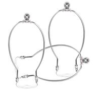 CHILDWEET 2 Pièces Support de Lampe à Pied en Fer Argenté, Robuste et Détachable, Adapté pour Lampe de Bureau et Lampadaire, pour Maison et Bureau