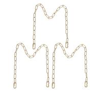 CHILDWEET 3 Pièces Chaîne en Fer Or pour Luminaire Suspendu avec Surface Lisse et Connecteurs Fiables, à Suspendre Stable pour Lampes Suspendues Salles à Manger et Chambres
