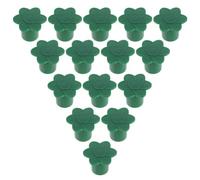 CHILDWEET 40 Pièces Capuchons de Poteaux en Bambou pour Jardin Vert en PP, Housses de Protection Universelles Résistantes aux UV Intempéries, pour Clôtures et Espaces Extérieurs