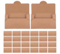 CHILDWEET 50 Pochettes en Papier Kraft Épaisseur Renforcée 50 Pièces, Couleur Kaki pour Usage Polyvalent pour Cartes de Crédit et Cartes de Bibliothèque en Hôtels et Stations
