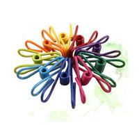 CHILDWEET 8pièces Clips Acier Inoxydable Colorés Multi-Usage pour Vêtements Et Aliments Pince Réutilisable pour Alimentaire Et Organisation Domestique Mélange De Couleurs