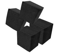 CHILDWEET Bloc D'isolation Phonique en Mousse Noire 4 Pièces pour Plafond et Pièces Petites et Moyennes, Panneau Absorbant Bruit et Sécurité