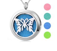 CHILDWEET Collier Diffuseur D'aromathérapie en Acier Inoxydable, Pendentif | Lot de Set de Coussinets de Recharge, Design Solide, pour Présents et Anniversaires, Style Discret Couleur Aléatoire
