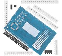 CHILDWEET Kit D'apprentissage Soudure pour Électronique, une Trousse de Composants à Monter Soi-même pour L'enseignement, Pcb Bleu, 125 Pièces, 274 Points