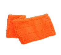 CHILDWEET Lingette de Remplacement pour Balai Plat en Fibre Synthétique Orange, Lavable en Machine et Sûre pour Sols, pour Nettoyage Domestique et Hôtelier