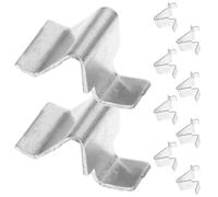 CHILDWEET Lot de 20 Clips en Fer Argentés Support Étagère Meuble Installation Facile et Design Flexible pour Armoire Métallique et Solutions de Rangement