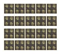 CHILDWEET Lot de 20 Serviettes de Table en Papier Jetables Noires et Dorées pour Anniversaire 50, Motifs Imprimés, Absorbantes et Décoratives pour Fête et Cocktail