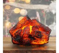 CHILDWEET Lumière à Flamme LED Rouge Résine USB Fête Halloween Décor | Ambiance Cheminée, Lampe de Nuit Usb, Câble Inclus, Effet Feu Décoratif pour Intérieur Saisonnier