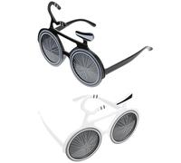 CHILDWEET Lunettes de Fête Légères Forme Vélo Couleur Aléatoire 2pcs en Plastique pour Décoration Anniversaire et Accessoires Photo Party