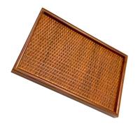 CHILDWEET Plateau Alimentaire en Bois Marron, Plateau de Fruits Naturel, Surface Lisse Ponçage Fin, Résistant Déformation, pour Service à Thé et Décoration Maison