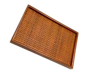 CHILDWEET Plateau Alimentaire en Bois Marron, Plateau de Fruits Naturel, Surface Lisse Ponçage Fin, Résistant Déformation, pour Service à Thé et Décoration Maison