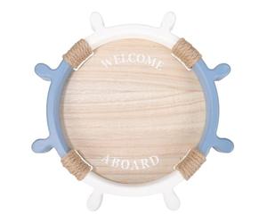 CHILDWEET Plateau en Bois Forme Barre à Roue Style Méditerranéen Rustique