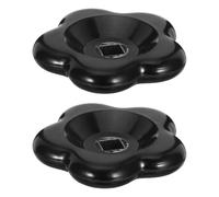 CHILDWEET Poignée de Robinet Extérieur en Bakélite Noire, 2 Pièces, Trou Carré 8x8mm, Résistante à L'usure, Remplacement pour Vanne de Tuyau en Usage Extérieur