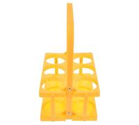 CHILDWEET Porte-Bouteilles Portable et Solide Pliable en Plastique Jaune pour 6 Bouteilles de Bière, Design Multifonctionnel pour Fêtes et Barbecues