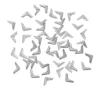CHILDWEET Protège-Coins de Livres en Métal Argentés 40 Pièces pour Albums | Protège-coins Métalliques pour Albums, 14mm, Style Vintage Élégant, pour Menus et Loisirs Créatifs