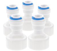 CHILDWEET Raccord pour 5pcs Tuyau D'arrosage Adaptateur Laiton 3/4 Npt vers 3/8 Connecteur à Enclenchement Rapide Droit Système de Filtration et Distribution D'eau
