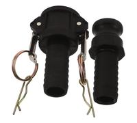 CHILDWEET Raccord Rapide PP 1 Pouce Mâle-Femelle à Clip pour Tuyau | Noir, Métal et Pp, Verrouillage par Encliquetage, Usage Irrigation et Arrosage du Jardin