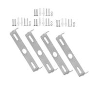 CHILDWEET Support Suspendre en Fer Argenté avec Kit de Vis, Plaque de Montage pour Plafonniers et Lampes Murales, Installation Facile, 4 Ensembles pour Maison et Bureau