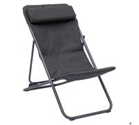 Hespéride Chilienne de jardin MIRAEL empilable/pliable 3 positions acier époxy Anthracite/Graphite