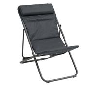 Chilienne de jardin pliante ""Jubba"" anthracite & graphite en zinc et polyester - Hespéride