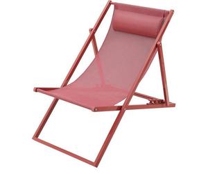 Chilienne PAROS, Structure Acier, 63 x 104 x 85 cm, Textilène 2x1, Terracotta, Pliable