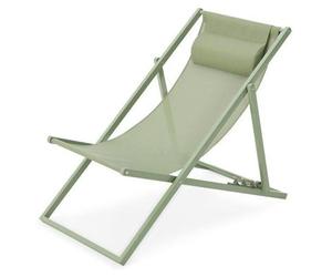 Chilienne PAROS, Structure Acier, 63 x 104 x 97 cm, Textilène 2x1, Vert Kaki
