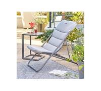 Chilienne de jardin pliable NILLIA Noisette / Café 3 positions - Acier traité époxy, Traitement anti-rouille renforcé Hespéride