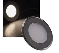 ChiliTec Lot de 4 spots LED encastrables pour escaliers - 2 W - 150 lm - Pour prises encastrées de 60 mm - 230 V - Blanc