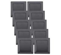 Chilitec MILOS UP Interrupteur va-et-vient encastrable avec cadre, 250 V~ 10 A, connexion enfichable, anthracite, lot de 10