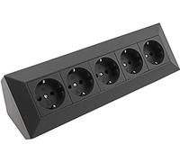ChiliTec Prise 5 x 230 V Angle 90° Cuisine Atelier Noir