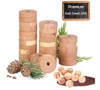Chill french | 20 Anneaux + 12 Boules de bois de cèdre anti-mites vêtements | Cèdre de Californie | Papier de verre inclus | Protection 100% naturelle sans produit chimique | Parfum pour Armoires