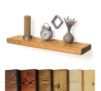 Chill House Étagère Flottante Rustique, étagère Murale en Bois 30x3.5cm, Chêne Foncé, 180cm