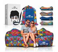 Chillbo Flap N Nap Lounger Canapé Gonflable Unisexe, 60s Psychédélique, XL