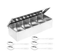 Chilled Seasoning Box - Rustproof Stainless Steel Dispenser, Removabl