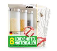 Chillife Piege Anti Mites Alimentaires | 8 piege a Mites Alimentaires | Piege efficace pour maison et jardin | Anti mites textiles I Anti mites alimentaires I Combattre les mites facilement