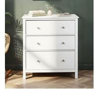 Chilly commode 3 tiroirs blanc.