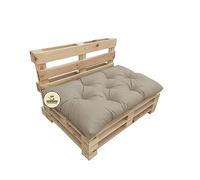 chilly pilley Coussin de Palette résistant aux UV Flocons de Mousse Coussin de palettedossier de canapé Coussin latéral Ensemble de Nombreuses Tailles et Couleurs 120x60x12 Beige