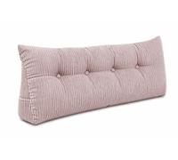 chilly pilley® Coussin De Soutien Coussin De Dossier en Velours Côtelé Coussin De Lecture Coussin De Lit Coussin Mural Coussin Compensé De Lit Plusieurs Couleurs 100 X 50 X 20 (Rose Clair)