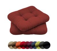 chilly pilley Coussins De Chaise Set De 4 Coussins Matelassés Coussins Décoratifs Cuisnie Et Jardin Pliusieures Tailles Et Couleurs (2X Oreiller 45x45. Rouge Foncé)