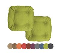 chilly pilley Coussins De Chaise Set De 4 Coussins Matelassés Coussins Décoratifs Cuisnie Et Jardin Pliusieures Tailles Et Couleurs (2X Oreiller 45x45. Vert)