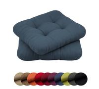 chilly pilley Coussins De Chaise Set De 4 Coussins Matelassés Coussins Décoratifs Cuisnie Et Jardin Pliusieures Tailles Et Couleurs (2X Oreiller 45x45. Bleu)