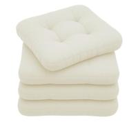 chilly pilley Coussins Impermeable De Chaise Set De 4 Coussins Matelassés Coussins Décoratifs Cuisnie Et Jardin Pliusieures Tailles Et Couleurs (Crème, 40 x 40 cm 4er Set)