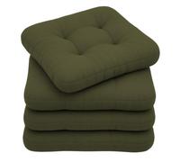 chilly pilley Coussins Impermeable De Chaise Set De 4 Coussins Matelassés Coussins Décoratifs Cuisnie Et Jardin Pliusieures Tailles Et Couleurs (Vert Foncé, 40 x 40 cm 4er Set)