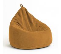 chilly pilley® Pouf en Velours côtelé avec Remplissage EPS - Coussin d'assise, Coussin de Jeu, Plusieurs Couleurs, 65x85 Miel