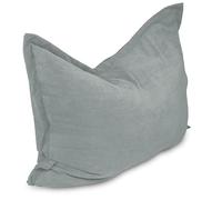 chilly pilley® Pouf Géant L XL XXL Velours Côtelé - Déhoussable - Rembourré - Doux Pouf Salon, Chambre, Enfants & Adultes 100x155 Gris